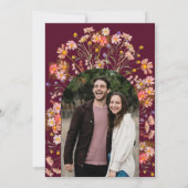 Foto Arch Boho Fall Rustikale Wildblume Hochzeit Save The Date (Rückseite)