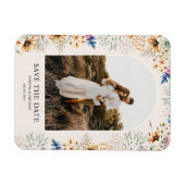 Foto Arch Botanischer Flora Save the Date Magnet (Horizontal)