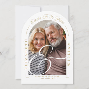 Foto Arch Calligraphie 50. Hochzeitstag Einladung