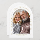 Foto Arch Calligraphie 50. Hochzeitstag Einladung (Vorne/Hinten)