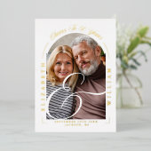 Foto Arch Calligraphie 50. Hochzeitstag Folieneinladung (Stehend vorne)