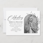 Foto Arch Foliage Feier des Lebens Einladung (Vorderseite)