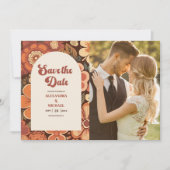 Foto Arch Groovy Retro 70er Floral Wedding Save The Date (Vorderseite)