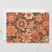 Foto Arch Groovy Retro 70er Floral Wedding Save The Date (Rückseite)