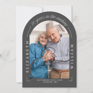 Foto Arch Kalligrafie 70. Hochzeitstag Einladung