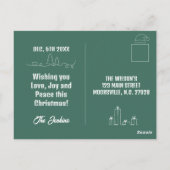 Foto Arch mit Blumen Postkarte (Rückseite)