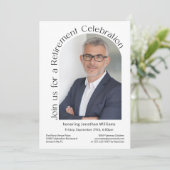 Foto Arch Modern Retirement Party Einladung (Stehend Vorderseite)