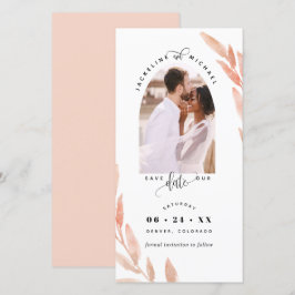 Foto Arch, Peach Wedding Save the Date Lesezeichen