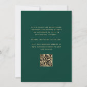 Foto Arch QR Code Smarald Green Gold Script Save The Date (Rückseite)