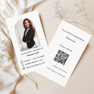 Foto arch Qr Social Media Schwarz Premium Visitenkarte