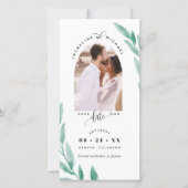 Foto Arch, Sage Wedding Save the Date Lesezeichen (Vorderseite)