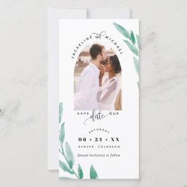 Foto Arch, Sage Wedding Save the Date Lesezeichen