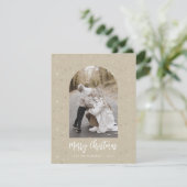 Foto Arch Stars Frohe Weihnachten Beige Gold (Stehend Vorderseite)