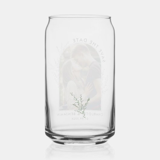 Foto Arch Wedding Keepake Save the Date Dosenglas (Rückseite)