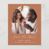 Foto Arktis Skript Terracotta Save the Date (Vorderseite)