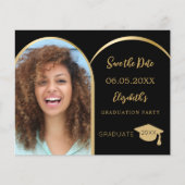 Foto-Arsch, schwarzer Abschluss Save the Date Flyer (Vorne)