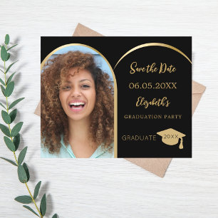 Foto-Arsch, schwarzer Abschluss Save the Date Flyer