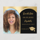 Foto-Arsch, schwarzer Abschluss Save the Date Flyer (Vorne)