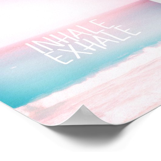 Foto Art atmen Pastellwasser Poster (Ecke)