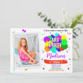 Foto Art Geburtstagseinladung Künstlerische Malere Einladung (Stehend Vorderseite)