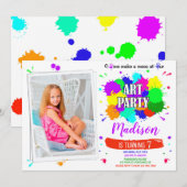 Foto Art Geburtstagseinladung Künstlerische Malere Einladung (Vorne/Hinten)