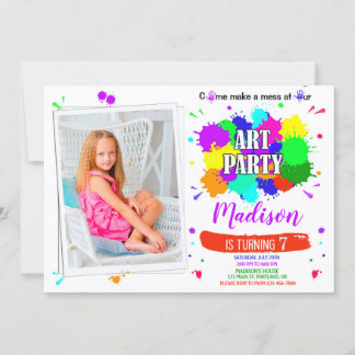 Foto Art Geburtstagseinladung Künstlerische Malere Einladung