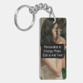 Foto Art Name Monogram Quote Acryl Rec Schlüsselanhänger (Vorderseite links)