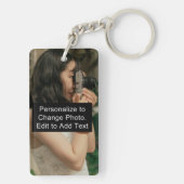 Foto Art Name Monogram Quote Acryl Rec Schlüsselanhänger (Rückseite)