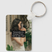 Foto Art Name Monogram Quote Alum Rec Sm Schlüsselanhänger (Rückseite)