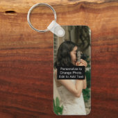 Foto Art Name Monogram Zitat Aluminium Rec Schlüsselanhänger (Vorderseite)