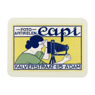 Foto Art Studio, Amsterdam, Vintag Style Magnet