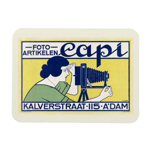 Foto Art Studio, Amsterdam, Vintag Style Magnet (Horizontal)