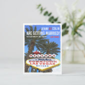 Foto "Artistic Modern Las Vegas" Save the Date Ankündigungspostkarte (Stehend Vorderseite)