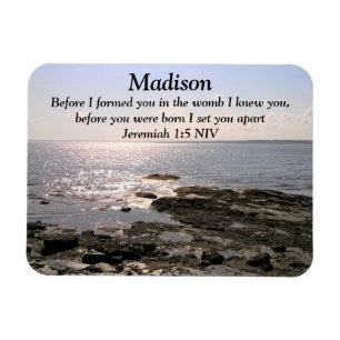 Foto Atlantic Ocean Bible Verse Individuelle Name Magnet