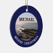 Foto Atlantischer Ozean - Name für Navy Blue Keramik Ornament (Rechts)