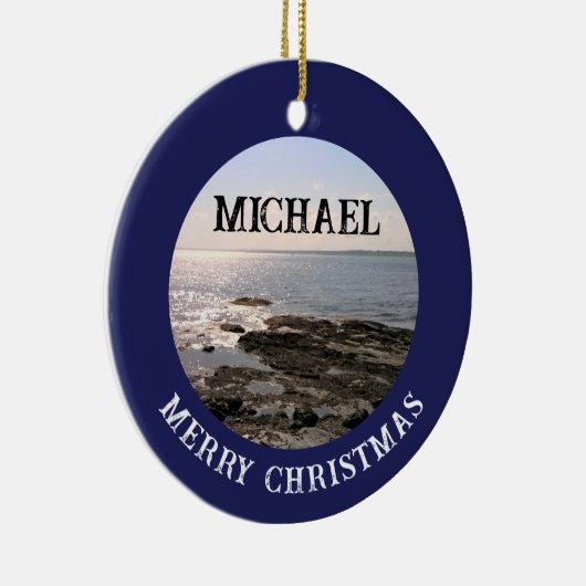 Foto Atlantischer Ozean - Name für Navy Blue Keramik Ornament (Rechts)