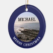Foto Atlantischer Ozean - Name für Navy Blue Keramik Ornament (Links)