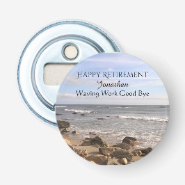 Foto atlantischer Ozeanwellen glückliche Ruhestand Flaschenöffner