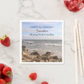 Foto atlantischer Ozeanwellen glückliche Ruhestand Serviette (Beispiel)