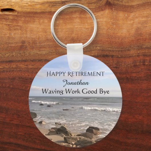 Foto atlantischer Ozeanwellen Ruhestand Funny Schlüsselanhänger (Vorderseite)