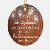 Foto auf Back First Christmas in unserem neuen Zuh Keramik Ornament (Links)