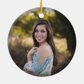 Foto auf Back Gold Balloons Senior Abschluss Keramik Ornament (Hinten)