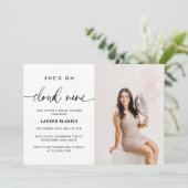 Foto auf Cloud Nine Brautparty Einladung (Stehend Vorderseite)