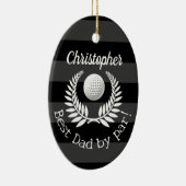 Foto auf der Rückseite Bester Vater nach Par Wreat Keramik Ornament (Rechts)