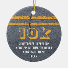Foto auf der Rückseite Race 10k 5k Custom Keramik Ornament
