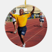 Foto auf der Rückseite Race 10k 5k Custom Keramik Ornament (Hinten)