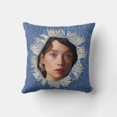 Foto auf einem Denim-Kissen Kissen (Rückseite)