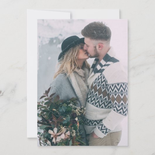 Foto auf Holz Rustikale Save the Date Einladung (Rückseite)