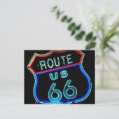 Foto auf Neonschild Route 66 Postkarte (Stehend Vorderseite)