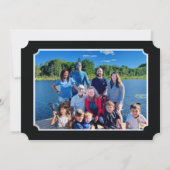 Foto auf Schwarz-Weiß-Typografie-Hochzeit Einladung (Rückseite)